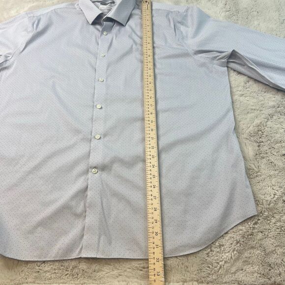 Michael Kors Slim Fit Travel Stretch Dress Shirt Mens Size 19 36/37 Grey - Picture 7 of 10
